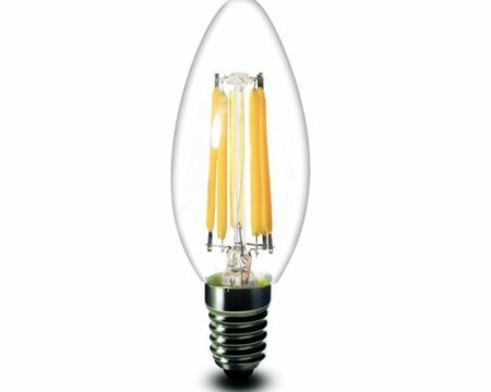 10 LAMPADINE LED E14 3w a 9w Lampada FILAMENTO Candela Oliva Miniglobo