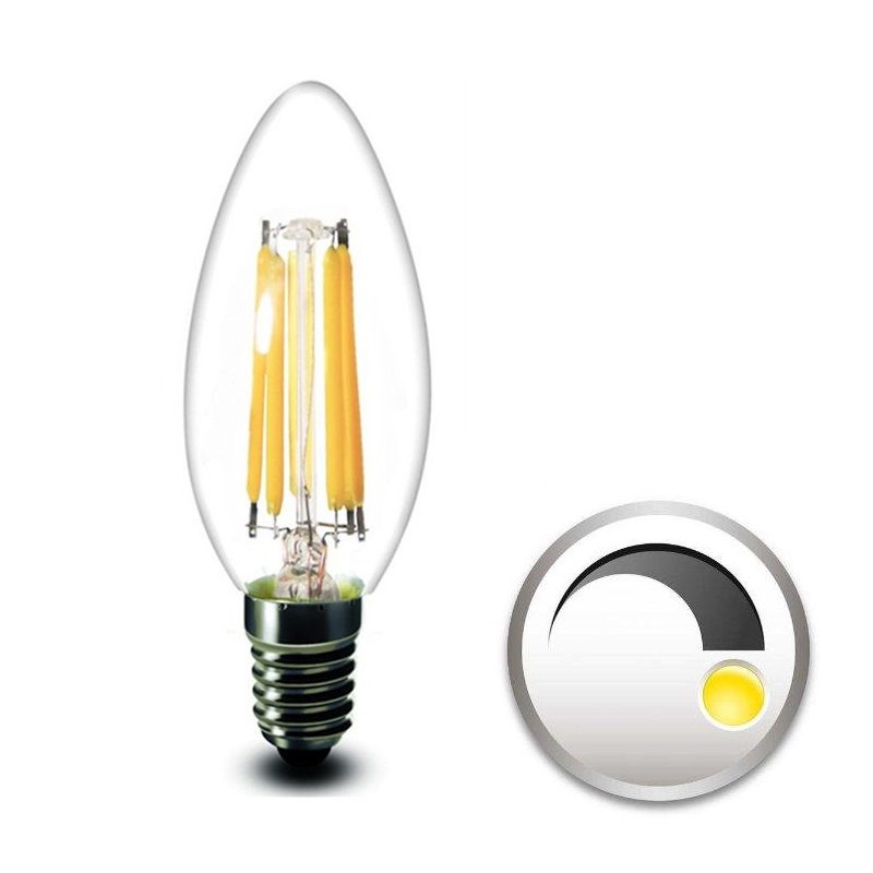 De Sanctis Light & Design - LAMPADINA LED CANDELA FILAMENTO E14 4W C35  DIMMERABILE