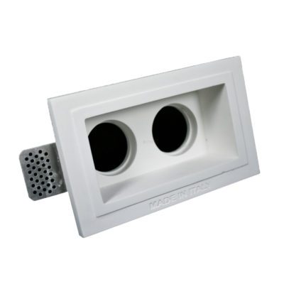 Portafaretto LEDLUX Impermeabile IP54 - 2 Pezzi Per Faretti GU10/MR16, Perfetto Per Bagno Ed Esterni (Rotondo, Nichel Satinato)
