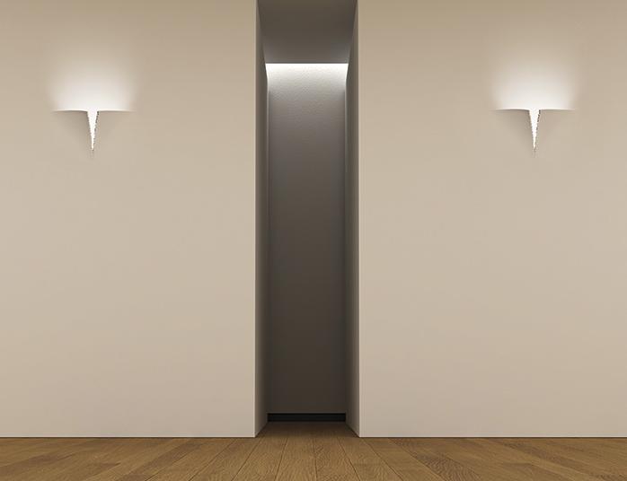 Plafoniere Da Incasso Per Cartongesso : Applique in gesso da incasso led w o u luceled