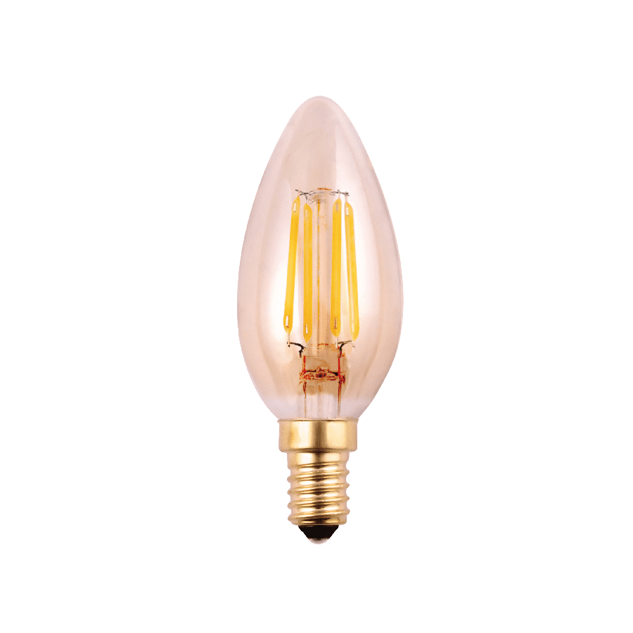 De Sanctis Light & Design – LAMPADINA LED FIAMMA AMBRATA E14 4W BT35
