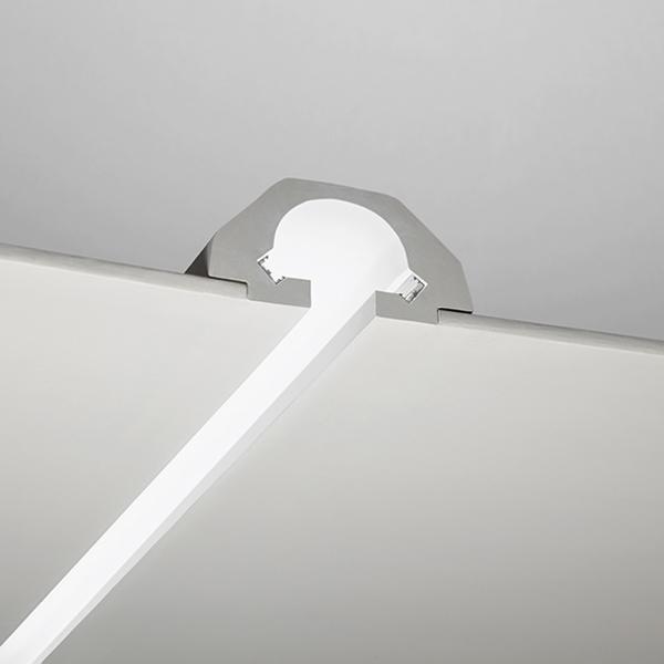 PROFILO LINEARE IN ALLUMINIO DA INCASSO PER STRIP LED KIT TAGLIO DI LUCE 2  MT