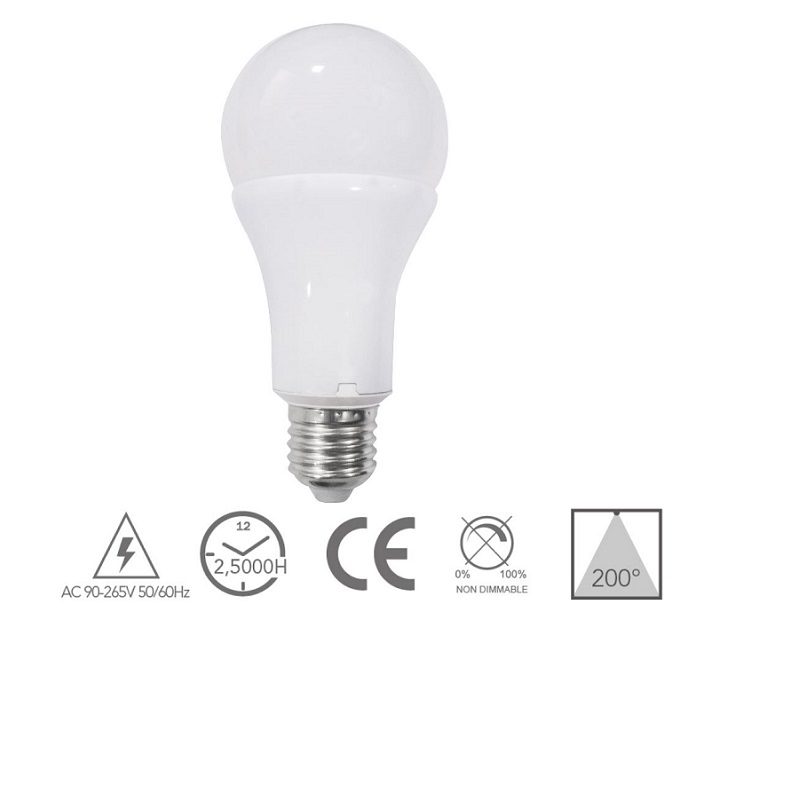 Lampadina LED Goccia A70 E27 18W 3000K Luce Calda Life Electronics