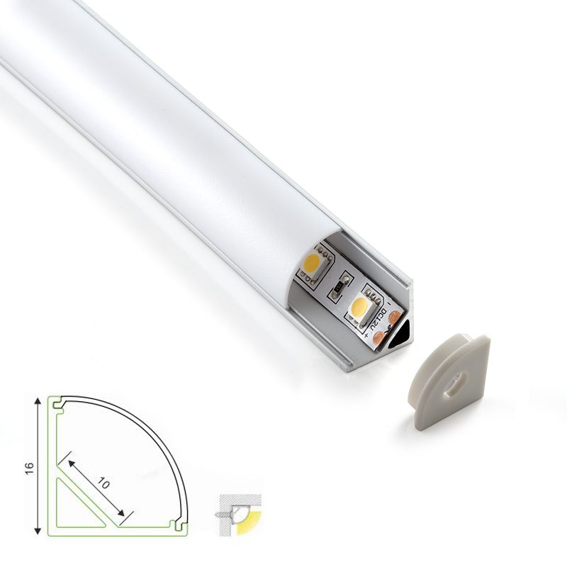 Ledydel pal005 Profilo angolare in alluminio 10 metri per strisce led