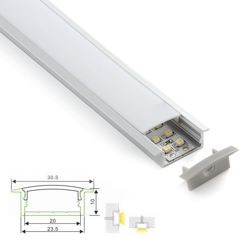 Ledydel pal011 Profilo taglio di luce in alluminio 10 metri per doppia striscia  led