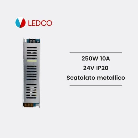 Alimentatore Scatolato metallico compatto TR24250 LEDCO