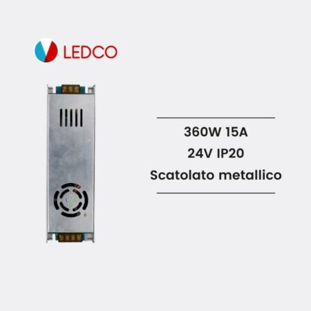 Alimentatore Scatolato metallico compatto TR24360 LEDCO