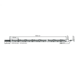 STRIP LED PERFORMANTE SL200 24V IP20 LEDCO DISEGNO TECNICO