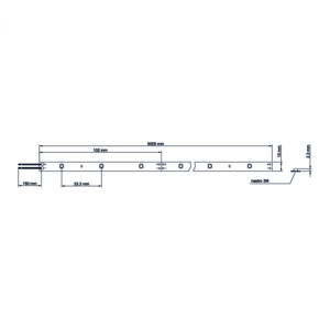 STRIP LED PERFORMANTE SL80 24V IP20 LEDCO DISEGNO TECNICO