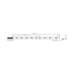 STRIP LED STRISCIA LED PERFORMANTE SL120 30 METRI CRI90 LEDCO DISEGNO TECNICO
