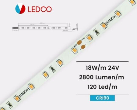 STRIP LED STRISCIA LED PERFORMANTE SL120 FOOD CRI90 LEDCO