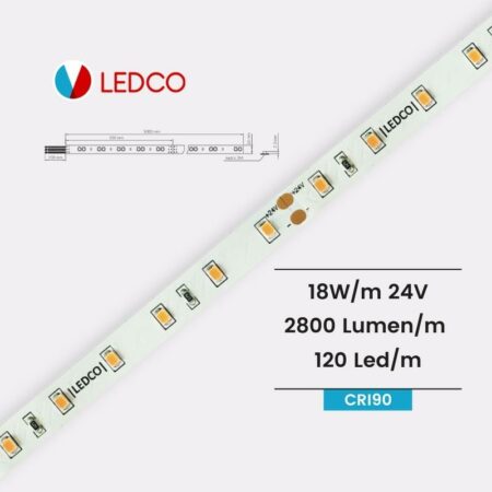 STRIP LED STRISCIA LED PERFORMANTE SL120 FOOD CRI90 LEDCO