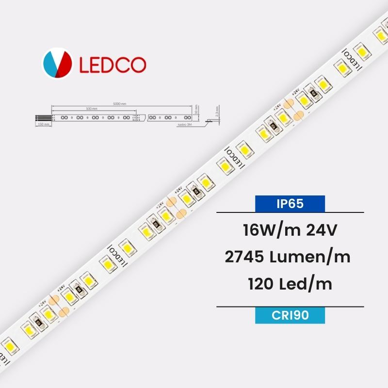 Striscia LED 3538 3,6W/m 400lm/m 120° IP65 12V - V-tac 2036 