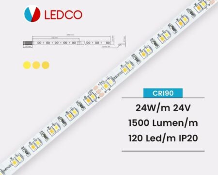 STRIP LED STRISCIA LED PERFORMANTE SL120BD20 IP20 BIANCO DINAMICO CRI90 LEDCO