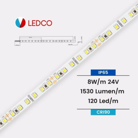 STRIP LED STRISCIA LED PERFORMANTE SL120ES IP65 CRI90 LEDCO