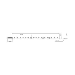 STRIP LED STRISCIA LED PERFORMANTE SL120ES IP65 CRI90 LEDCO DISEGNO TECNICO