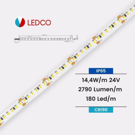 STRIP LED STRISCIA LED PERFORMANTE SL180 IP65 CRI90 LEDCO