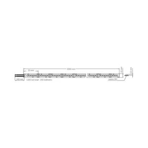 STRIP LED STRISCIA LED PERFORMANTE SL200ES 24V IP65 CRI90 LEDCO DISEGNO TECNICO