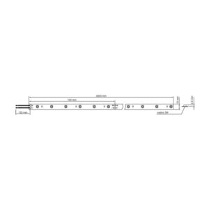 STRIP LED STRISCIA LED PERFORMANTE SL72RGBD68 IP68 RGB CRI90 LEDCO DISEGNO TECNICO