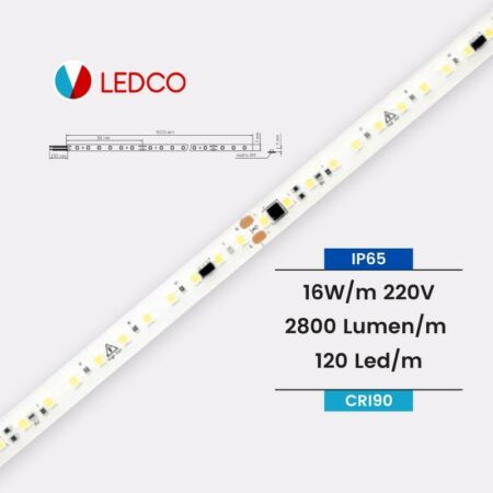 STRIP LED STRISCIA LED PERFORMANTE SLP220 IP68 CRI90 LEDCO