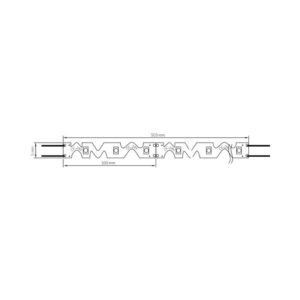 STRIP LED STRISCIA LED PERFORMANTE WAVY WL60 CRI90 LEDCO DISEGNO TECNICO