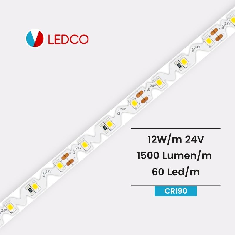 Ledco wl60 striscia led ripiegabile monocolore 2835 5 metri 12 W/M 24V 60  Led/M ip65