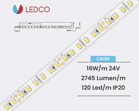 STRISCIA LED STRIP LED PERFORMANTE SL120 24V IP20 LEDCO