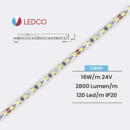 STRISCIA LED STRIP LED PERFORMANTE SL125 24V IP20 LEDCO