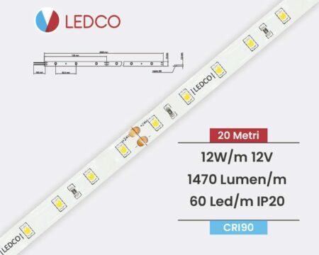 STRISCIA LED STRIP LED PERFORMANTE SL60 20 METRI 24V IP20 LEDCO