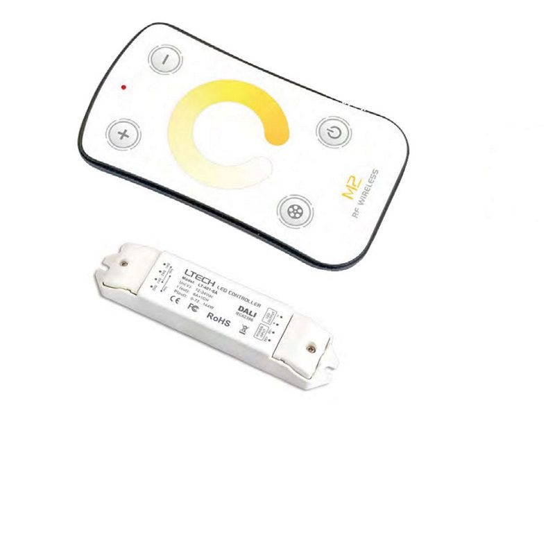 Ledco ct900 centralina con telecomando rf per strip led bianco dinamico  12V-24V 1 canale