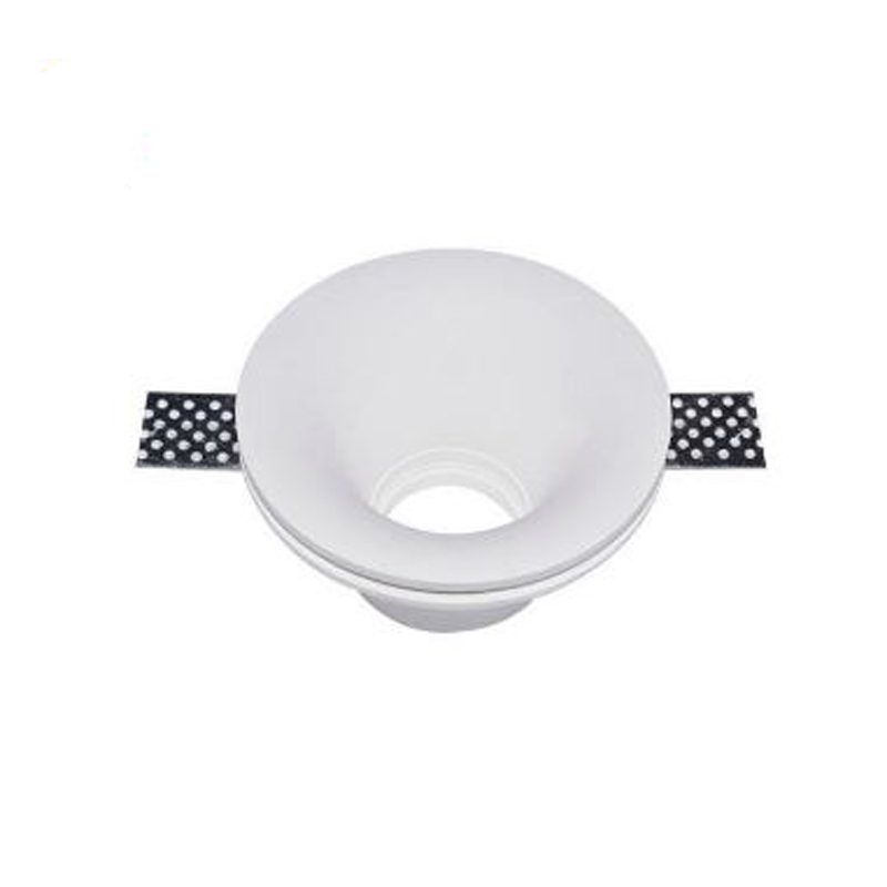 10 Portafaretti Tondi Da Incasso In Gesso Per Lampade GU10 E GU5.3 – Bianco, Diametro 10 Cm – Adatti A Controsoffitti