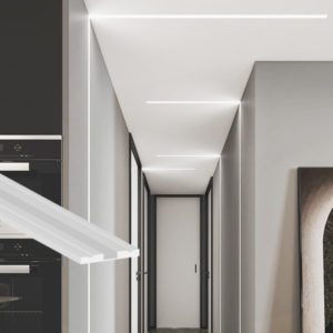 Profilo lineare in gesso 350 Slim ambientazione copertina