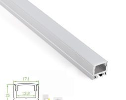 Ledydel pal043 Profilo taglio di luce esterno large in alluminio con dissipatore 10 metri per strisce led