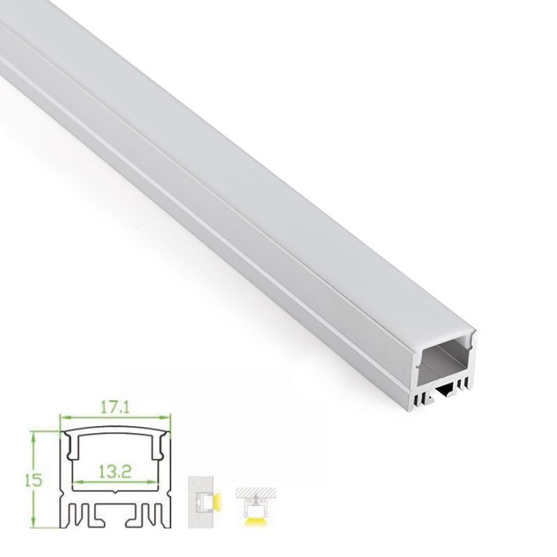 Ledydel pal043 Profilo taglio di luce esterno large in alluminio con  dissipatore 10 metri per strisce led
