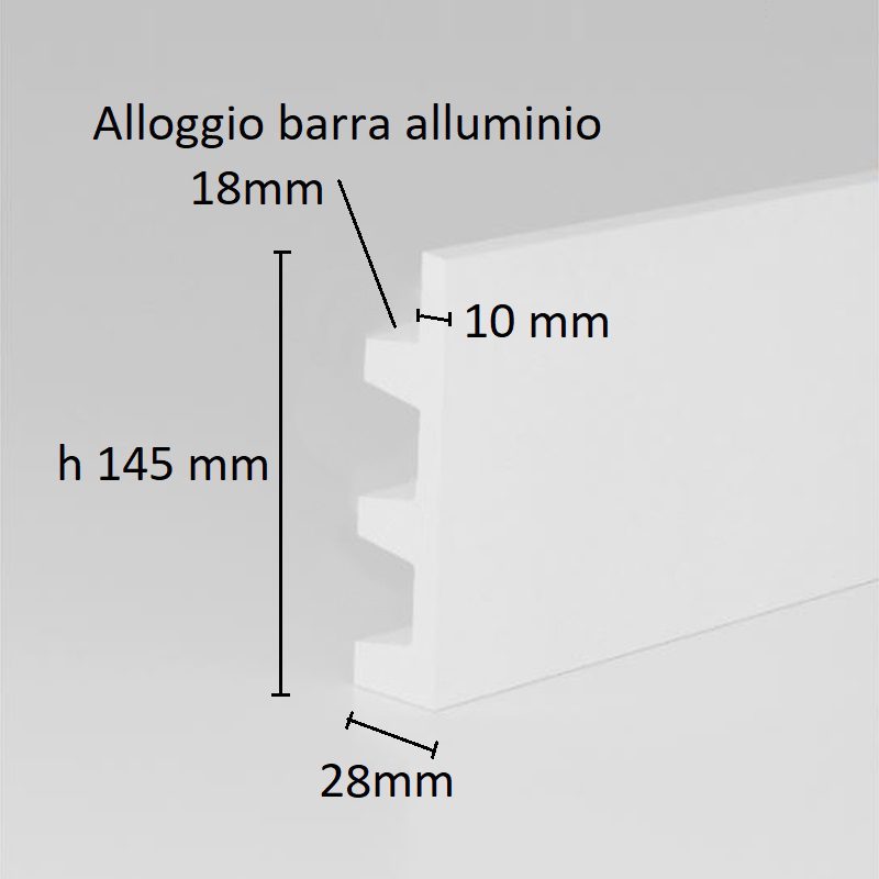 Cornice in gesso per illuminazione indiretta led DS5022