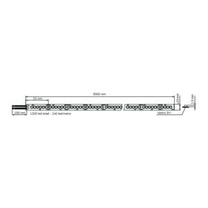 STRIP LED PERFORMANTE SL200 CRI97+ 24V IP20 LEDCO DISEGNO TECNICO