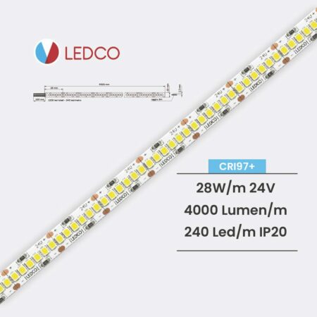 STRISCIA LED STRIP LED PERFORMANTE SL200 CRI97 24V IP20 LEDCO