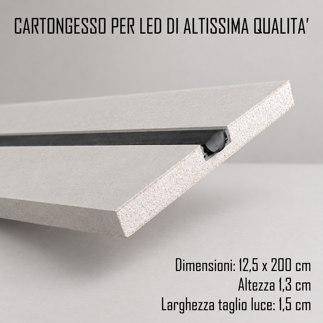 Cartongesso per led dimensioni