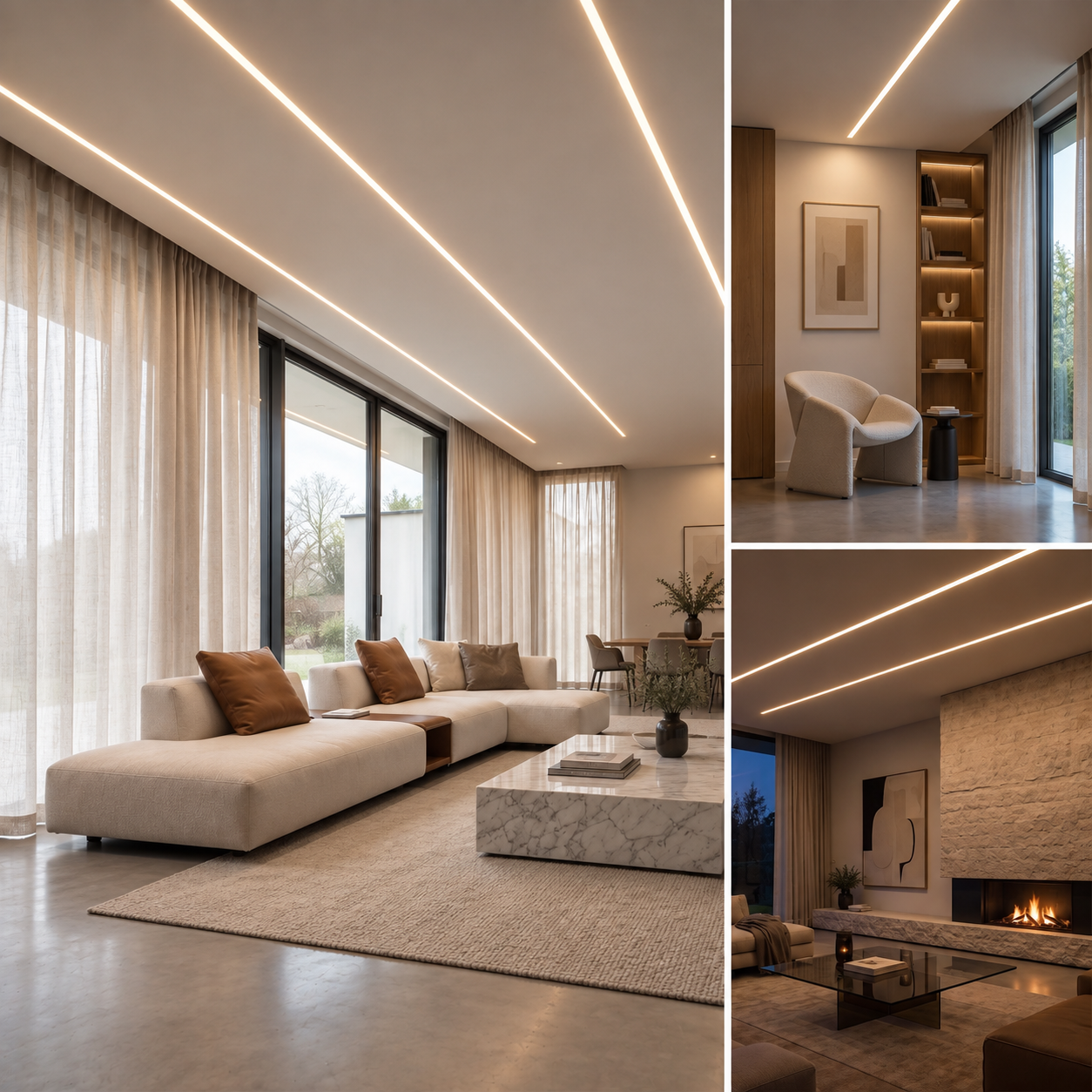 Ambientazione cartongesso per led