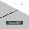 Cartongesso con alluminio integrato per realizzare tagli di luce led con strip LED
