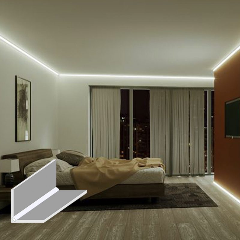 Luci a LED luminose per soffitto in gesso Lampada linea d'angolo a canale  morbido gratuito