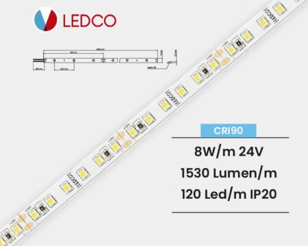 STRISCIA LED STRIP LED STRISCIA LED PERFORMANTE SL120 ES IP20 CRI90 LEDCO