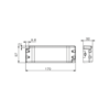 Alimentatore Classe II 72W DS20-72W24V 24V Disegno tecnico DE SANCTIS LIGHT & DESIGN