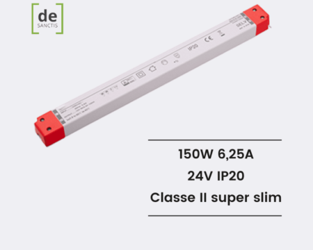 Alimentatore Classe II Super slim 150W DSS20-150W24V 24V DE SANCTIS LIGHT & DESIGN