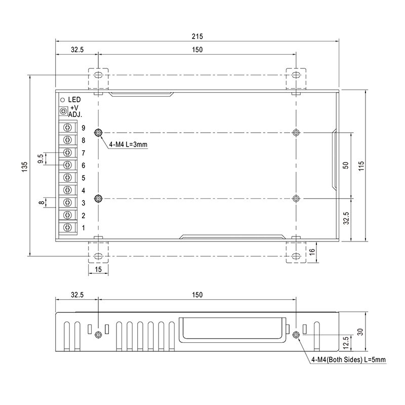 Alimentatore Meanwell 200W Per Strip Led 24V Trasformatore RSP-200-24