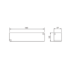 Alimentatore da esterno DS67-100W24V Disegno tecnico de Sanctis Light & Design