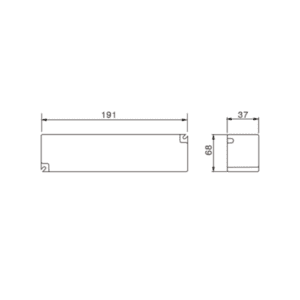 Alimentatore da esterno DS67-150W24V Disegno tecnico de Sanctis Light & Design