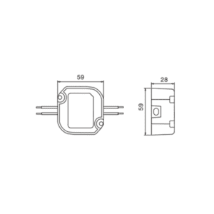 Alimentatore da esterno DS67-20W12V Disegno tecnico de Sanctis Light & Design