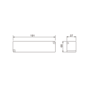 Alimentatore da esterno DS67-240W24V Disegno tecnico de Sanctis Light & Design