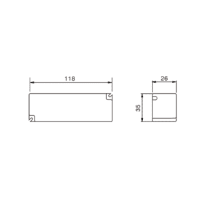 Alimentatore da esterno DS67-24W12V Disegno tecnico de Sanctis Light & Design